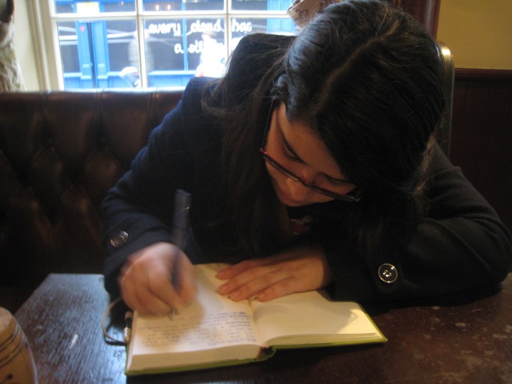 See? This is me, writing, and enjoying it.