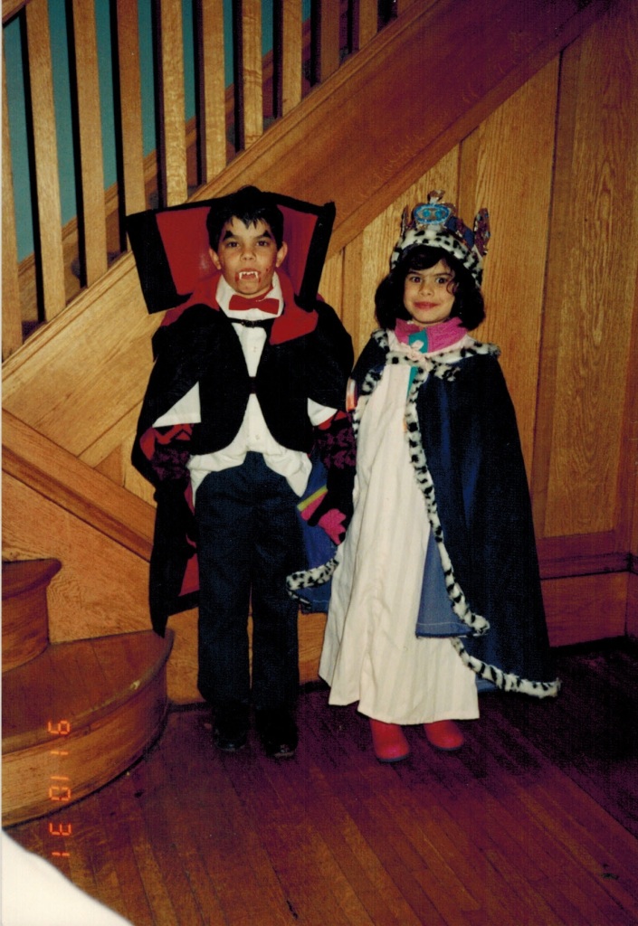 Ed as Dracula & me as a Queen, 1991.